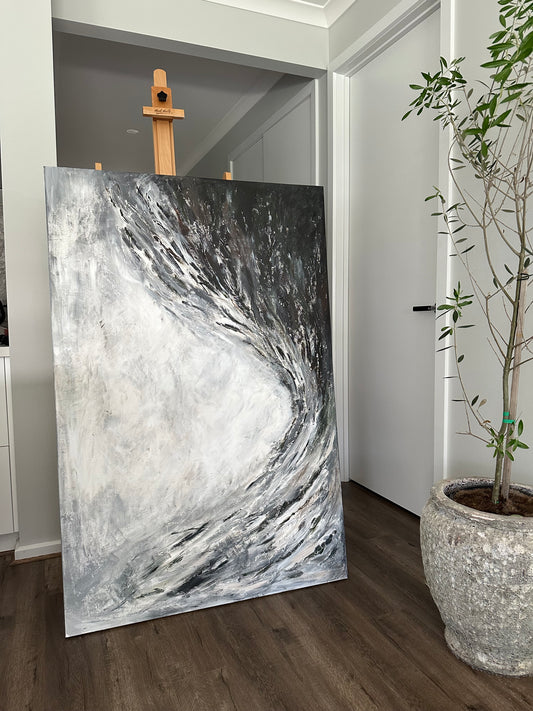 "Tidal Whispers" Original Artwork on Canvas 100x150cm